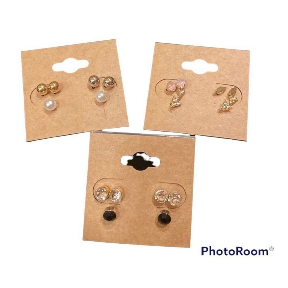 NWT Set of 9 Pair of Beautiful Stud Earrings